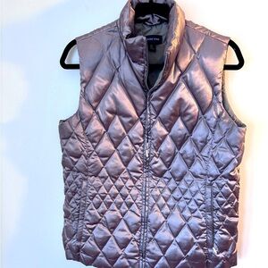 Lands End Quilted Goose Down Vest Women’s Size Medium (10-12) Champagne Gold